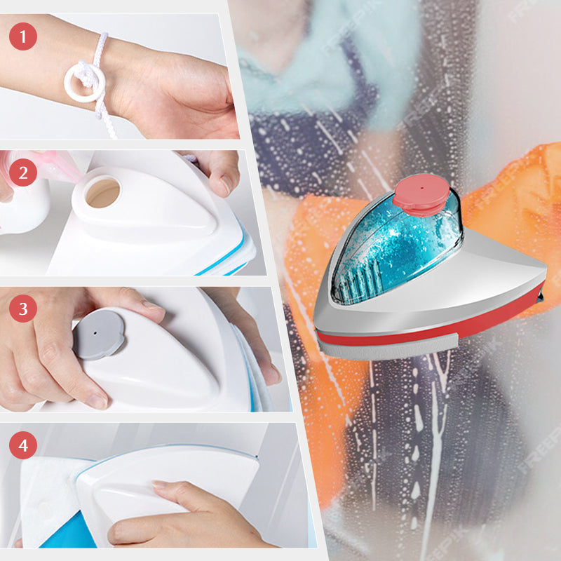 Magnetische Automatische Raamreiniger met Dubbele Waterlaag - Largazo.nl