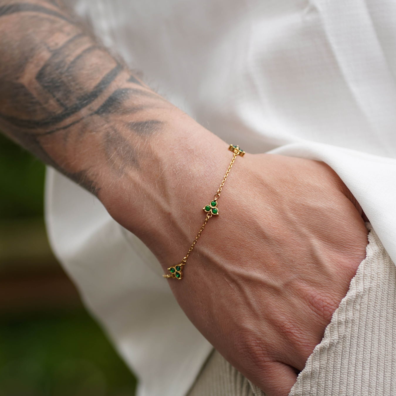 Green Clover Bracelet (Gold) - Largazo.nl