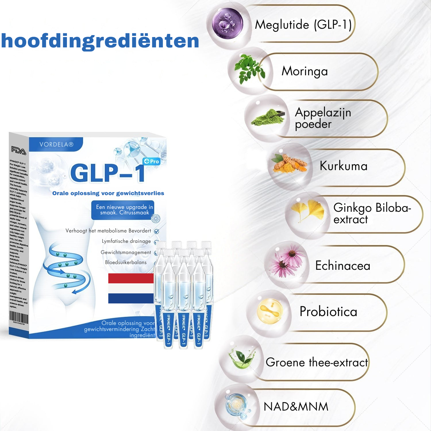 GLP-1 Pro orale oplossing voor gewichtsverlies - Largazo.nl